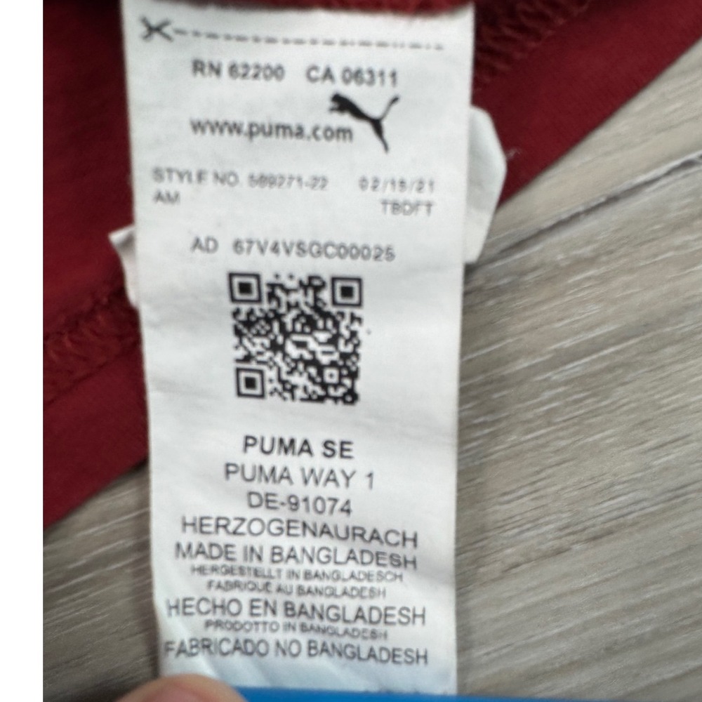 Puma Mens Red Graphic Logo Short Sleeve Crew Neck T-Shirt‎ XL 589271-22 - Picture 6 of 10